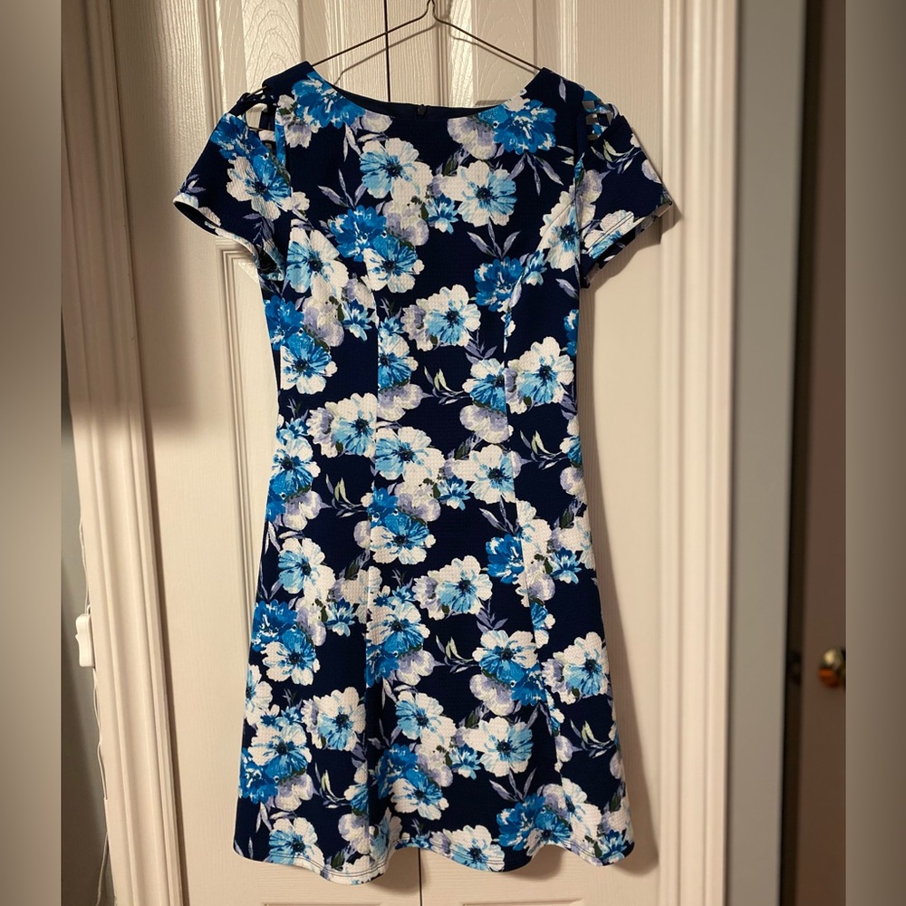 Alyx Blue Floral Skater Dress